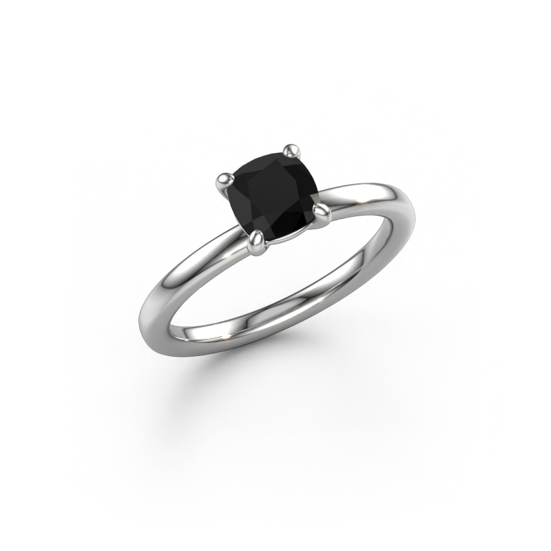 Image of Engagement ring Simone CUS 1 585 white gold Black diamond 1.15 crt