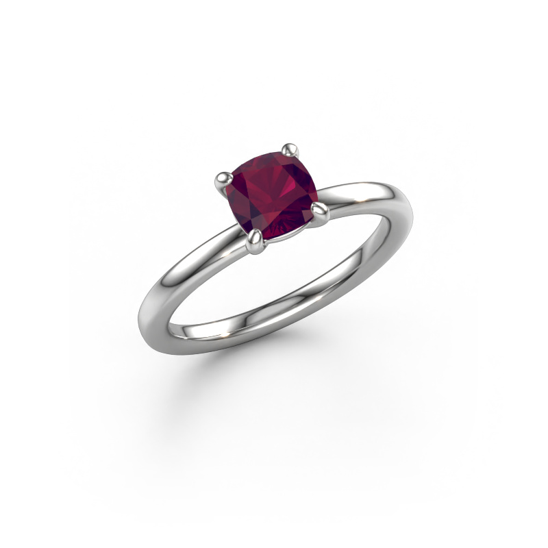 Image of Engagement ring Simone CUS 1 950 platinum Rhodolite 5.5 mm