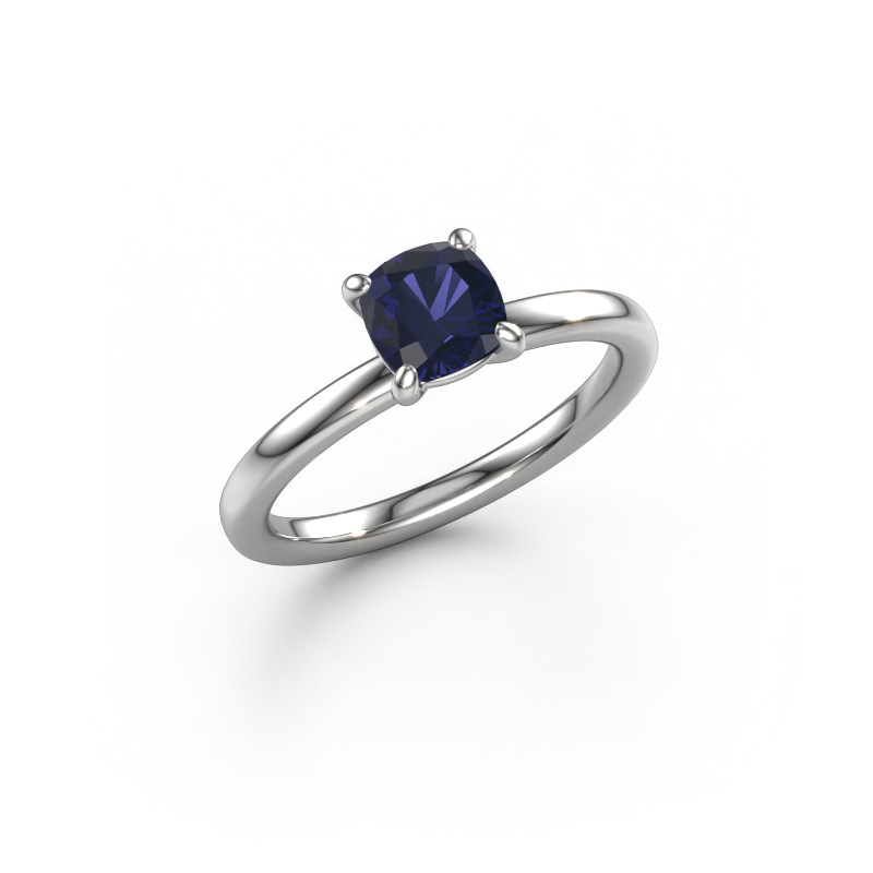 Image of Engagement ring Simone CUS 1 950 platinum Sapphire 5.5 mm