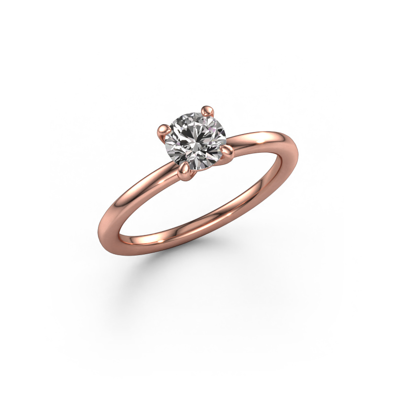 Image of Engagement ring Simone RND 1 585 rose gold Diamond 0.60 crt