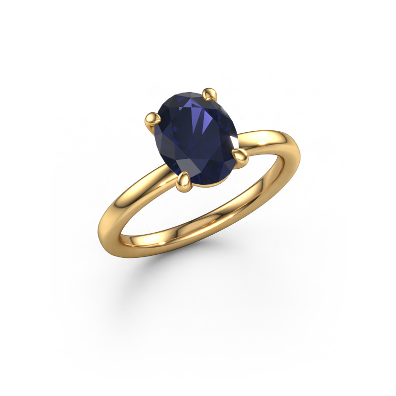 Image of Engagement ring Simone OVL 1 585 gold Sapphire 9x7 mm