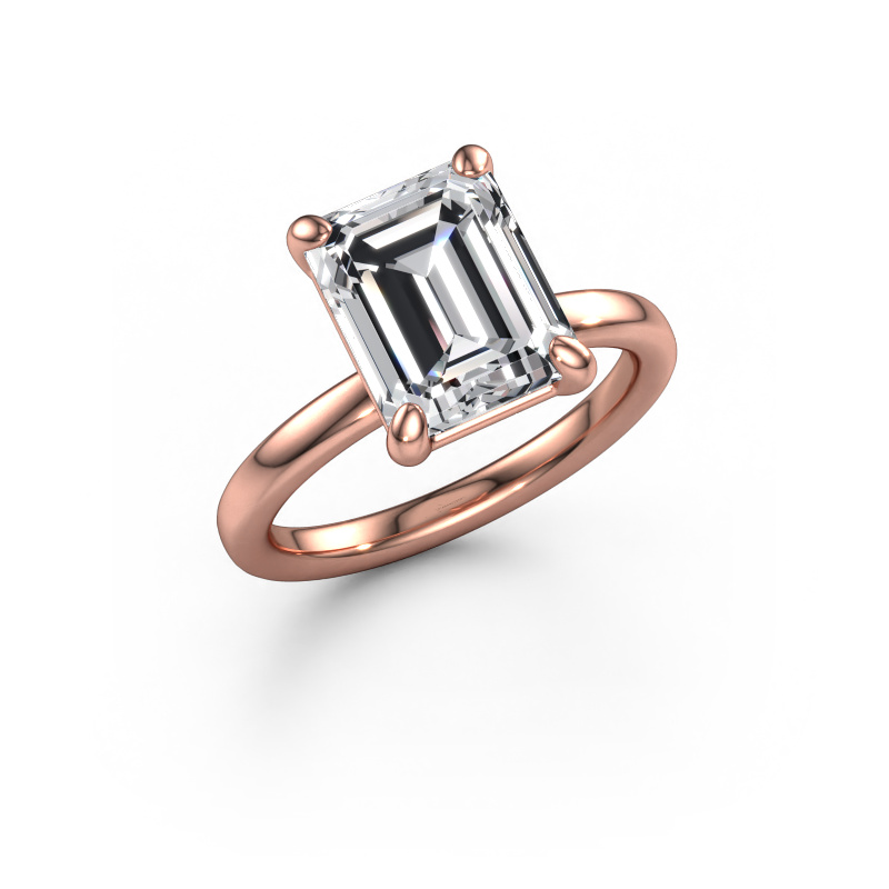 Image de Bague de fiançailles Simone EME 1 585 or rose Diamant synthétique 3.50 crt