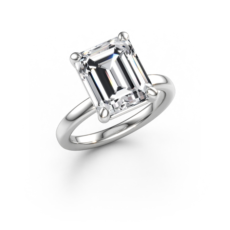 Immagine di Anello di fidanzamento Simone EME 1 585 oro bianco Diamante lab grown 5.21 crt