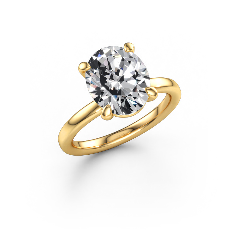 Bild av Förlovningsring Simone OVL 1 585 gult guld Labbodlad diamant 3.85 crt