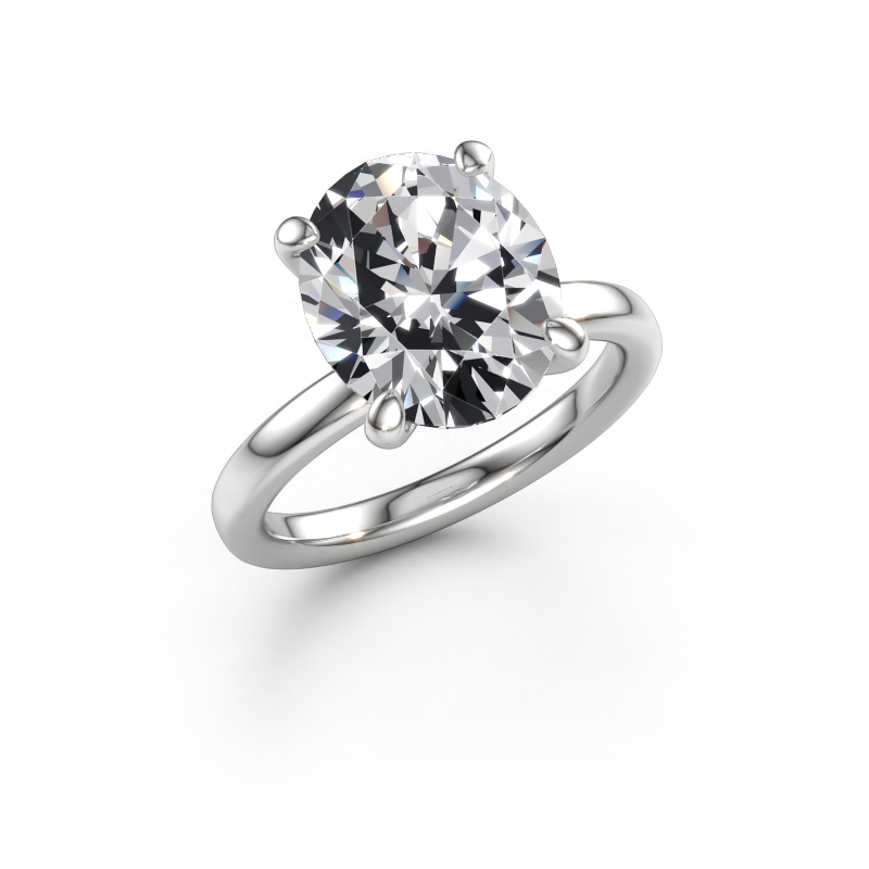 Bild av Förlovningsring Simone OVL 1 585 vitt guld Labbodlad diamant 5.05 crt