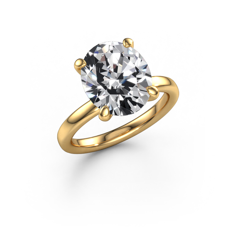 Image of Engagement ring Simone OVL 1 585 gold Lab grown diamond 5.05 crt