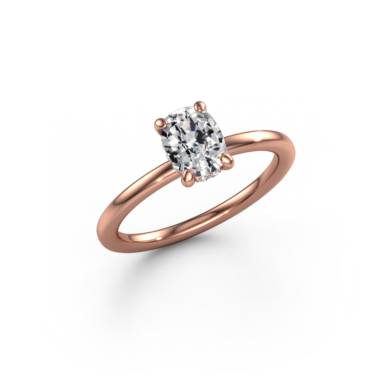 Image of Engagement ring Simone CSH 2 585 rose gold Lab-grown diamond 1.05 crt