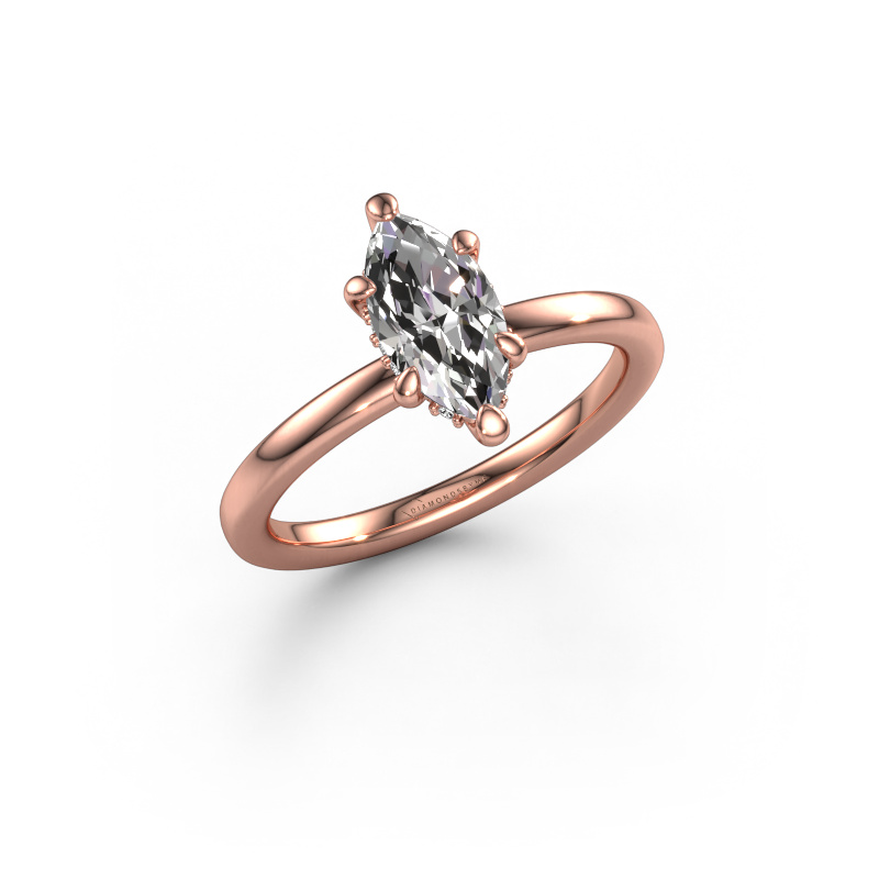 Image of Engagement ring Simone MRQ 2 585 rose gold Diamond 1.04 crt