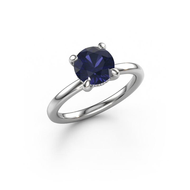 Image of Engagement ring Simone RND 2 585 white gold Sapphire 7.3 mm