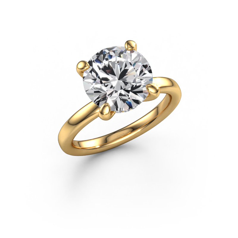 Image of Engagement ring Simone RND 2 585 gold Lab grown diamond 4.107 crt