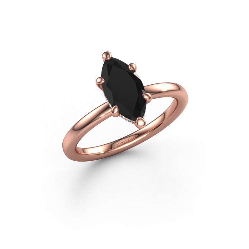 Bild von Verlobungsring Simone MRQ 2 585 Roségold Schwarz Diamant 1.556 crt