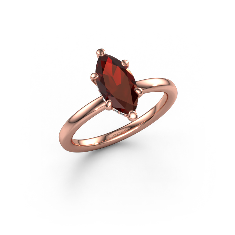 Bild von Verlobungsring Simone MRQ 2 585 Roségold Granat 11x5.5 mm