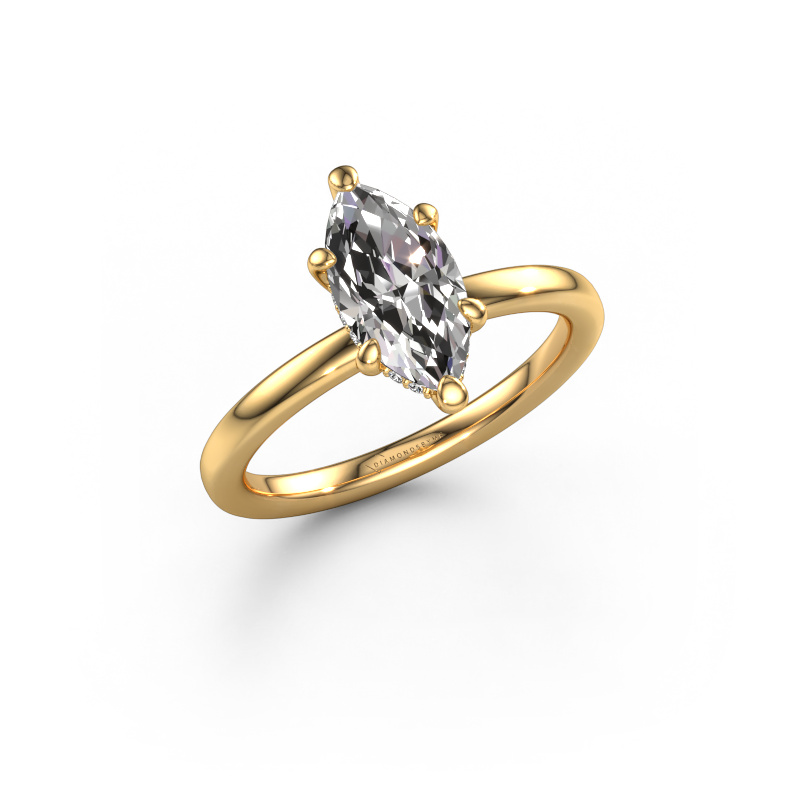 Image of Engagement ring Simone MRQ 2 585 gold Lab grown diamond 1.306 crt