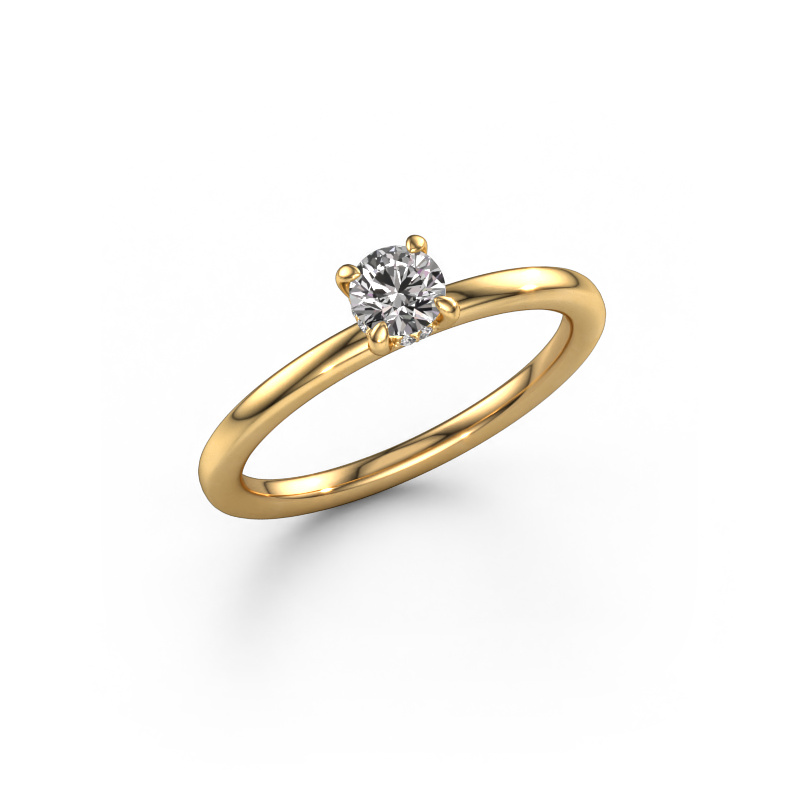 Image of Engagement ring Simone RND 2 585 gold Diamond 0.32 crt