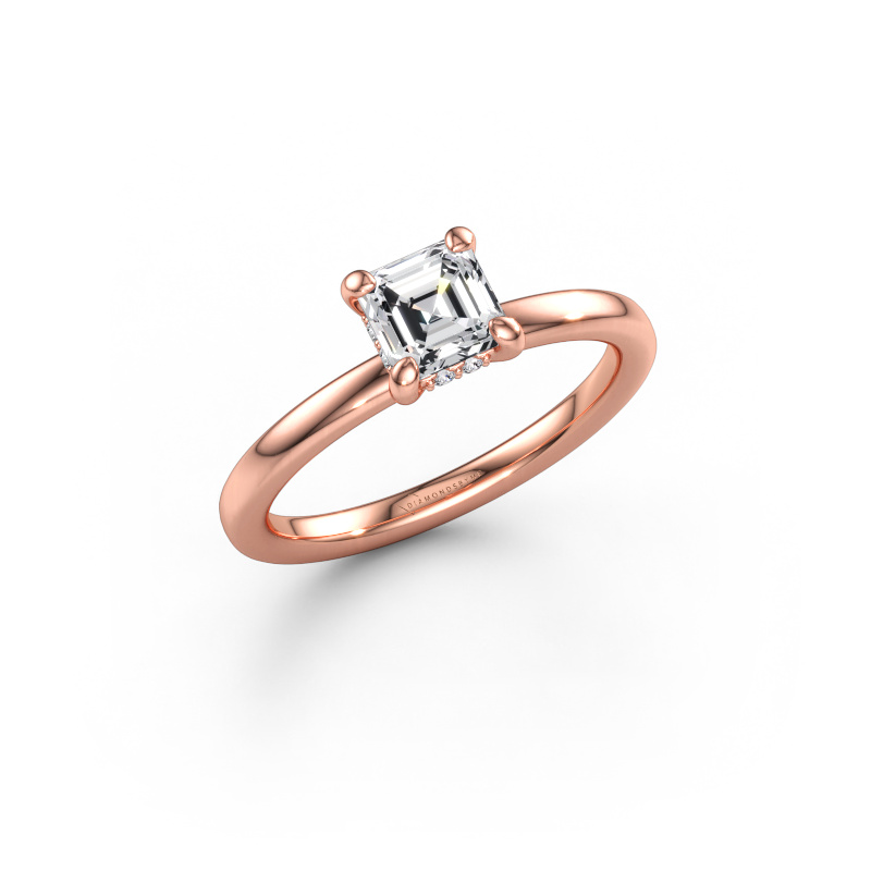 Immagine di Anello di fidanzamento Simone ASC 2 585 oro rosa Diamante lab grown 0.804 crt