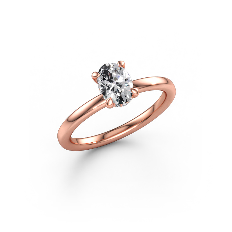 Bild av Förlovningsring Simone OVL 2 585 roséguld Diamant 0.76 crt