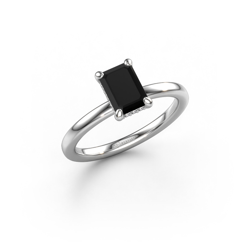 Bild von Verlobungsring Simone EME 2 950 Platin Schwarz Diamant 1.450 crt