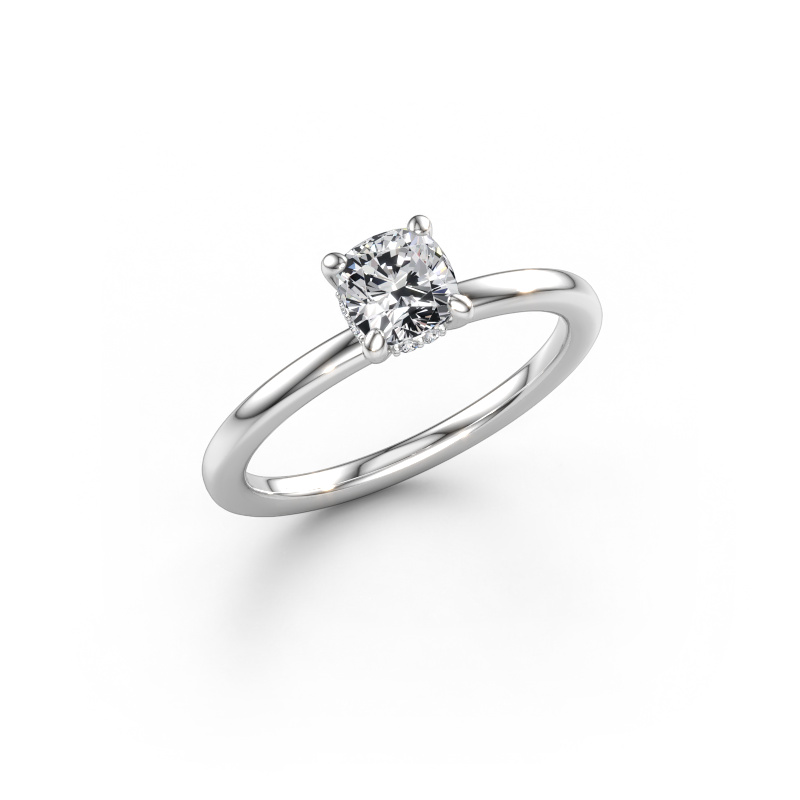 Immagine di Anello di fidanzamento Simone CUS 2 585 oro bianco Diamante lab grown 0.74 crt