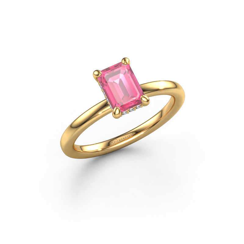 Bild von Verlobungsring Simone EME 2 585 Gold Pink Saphir 7x5 mm