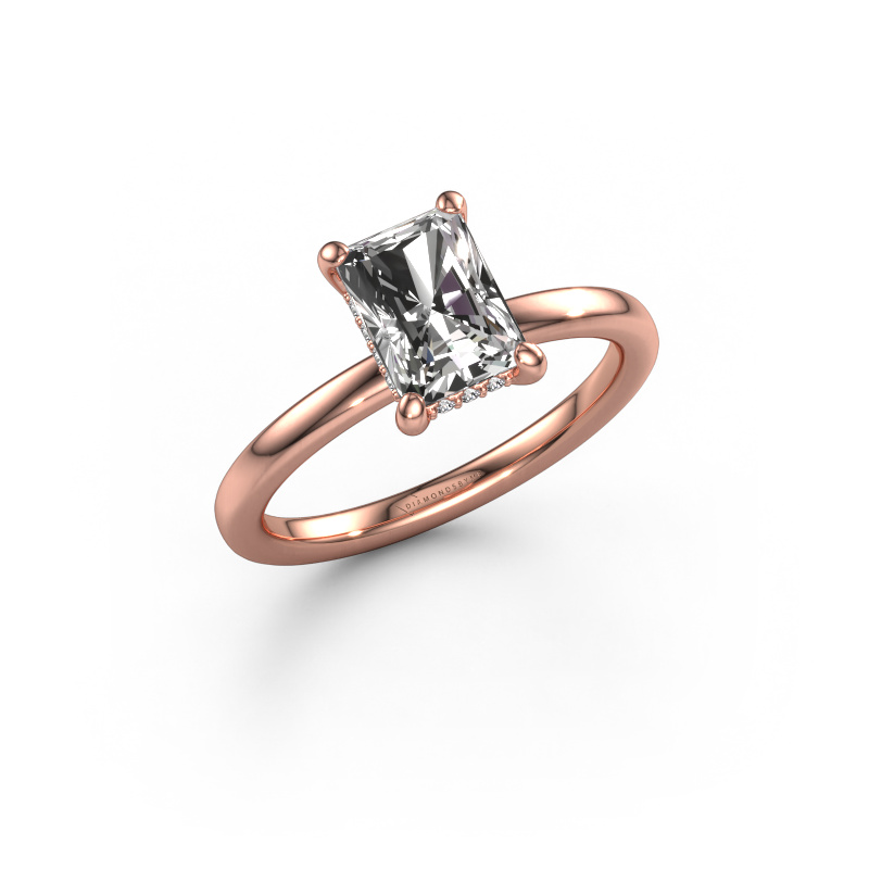 Image of Engagement ring Simone RAD 2 585 rose gold Lab grown diamond 1.57 crt