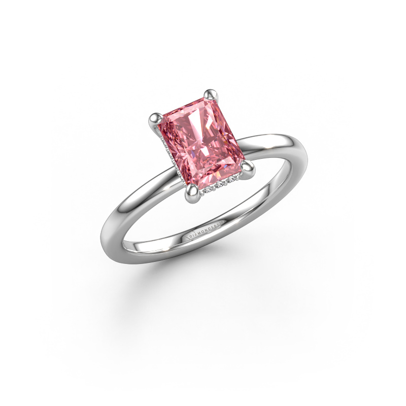 Bild von Verlobungsring Simone RAD 2 950 Platin Rosa Labordiamant 7.5x5.5 mm
