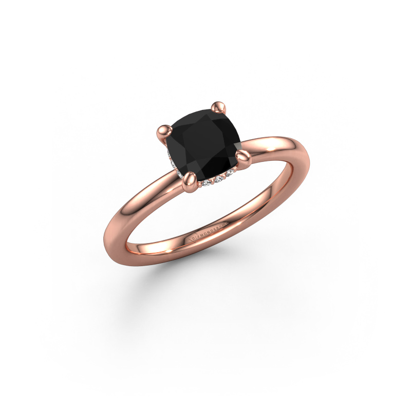 Bild von Verlobungsring Simone CUS 2 585 Roségold Schwarz Diamant 1.56 crt