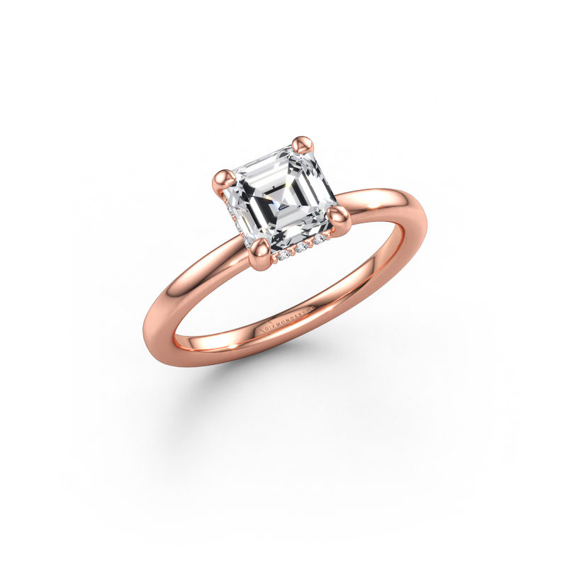 Immagine di Anello di fidanzamento Simone ASC 2 585 oro rosa Diamante lab grown 1.33 crt