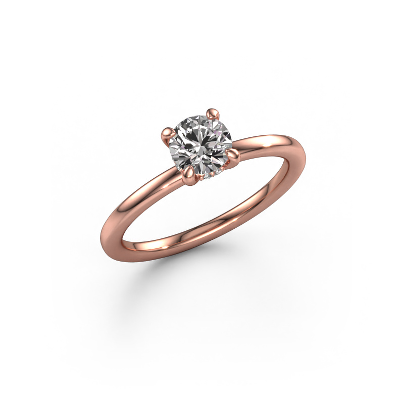 Image of Engagement ring Simone RND 2 585 rose gold Diamond 0.632 crt