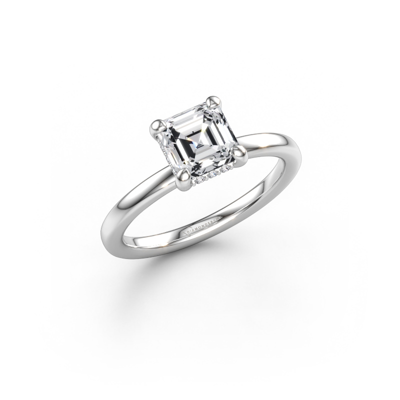 Immagine di Anello di fidanzamento Simone ASC 2 585 oro bianco Diamante lab grown 1.33 crt