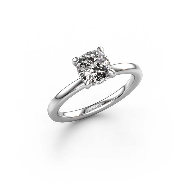 Image of Engagement ring Simone CUS 2 585 white gold Lab grown diamond 1.36 crt