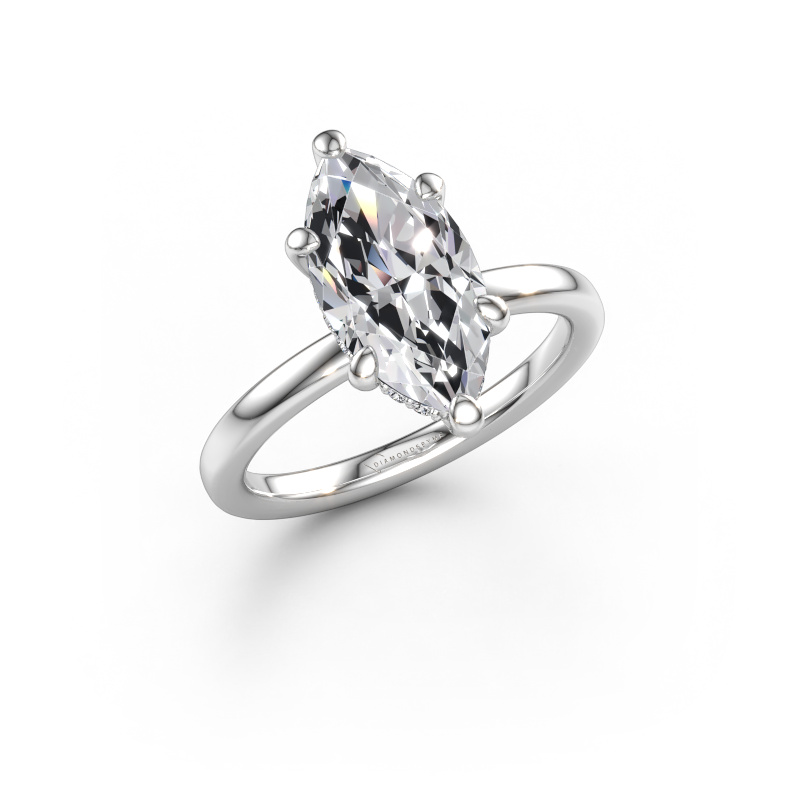 Image of Engagement ring Simone MRQ 2 585 white gold Diamond 2.594 crt