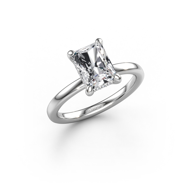 Image de Bague de fiançailles Simone RAD 2 585 or blanc Diamant 1.83 crt