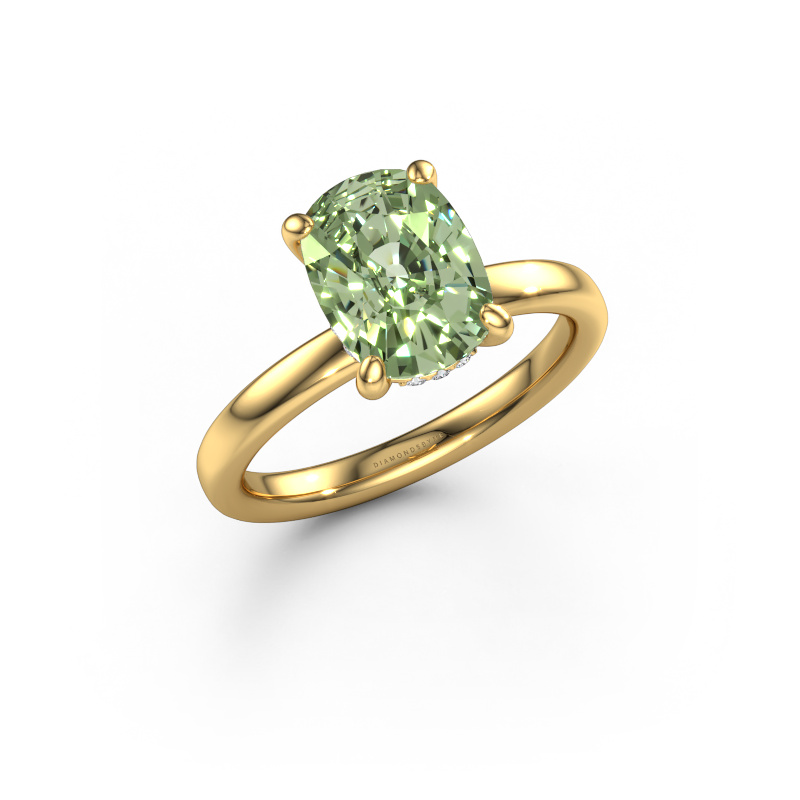 Afbeelding van Verlovingsring Simone CSH 2 585 goud Groene lab grown diamant 9.7x7.2 mm