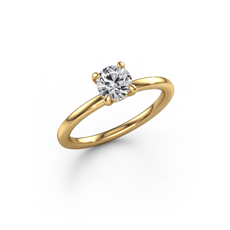 Image of Engagement ring Simone RND 2 585 gold Lab-grown diamond 0.632 crt