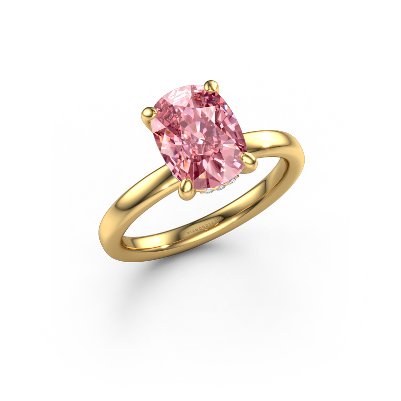 Image of Engagement ring Simone CSH 2 585 gold Pink lab grown diamond 9.7x7.2 mm