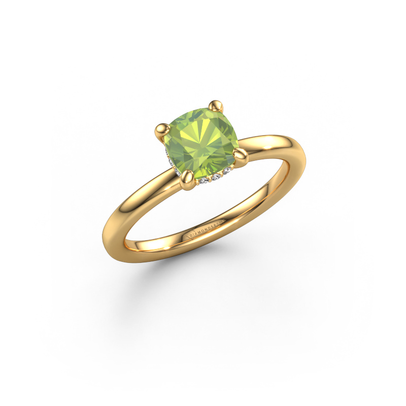 Image of Engagement ring Simone CUS 2 585 gold Peridot 6 mm