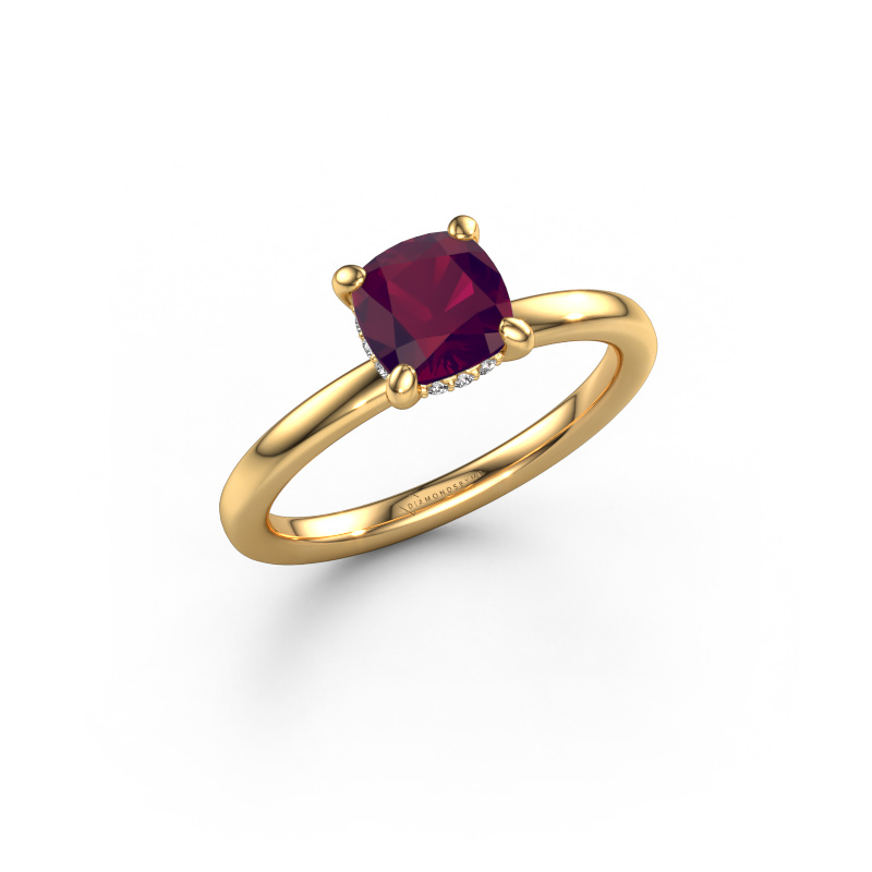 Image de Bague de fiançailles Simone CUS 2 585 or jaune Rhodolite 6 mm