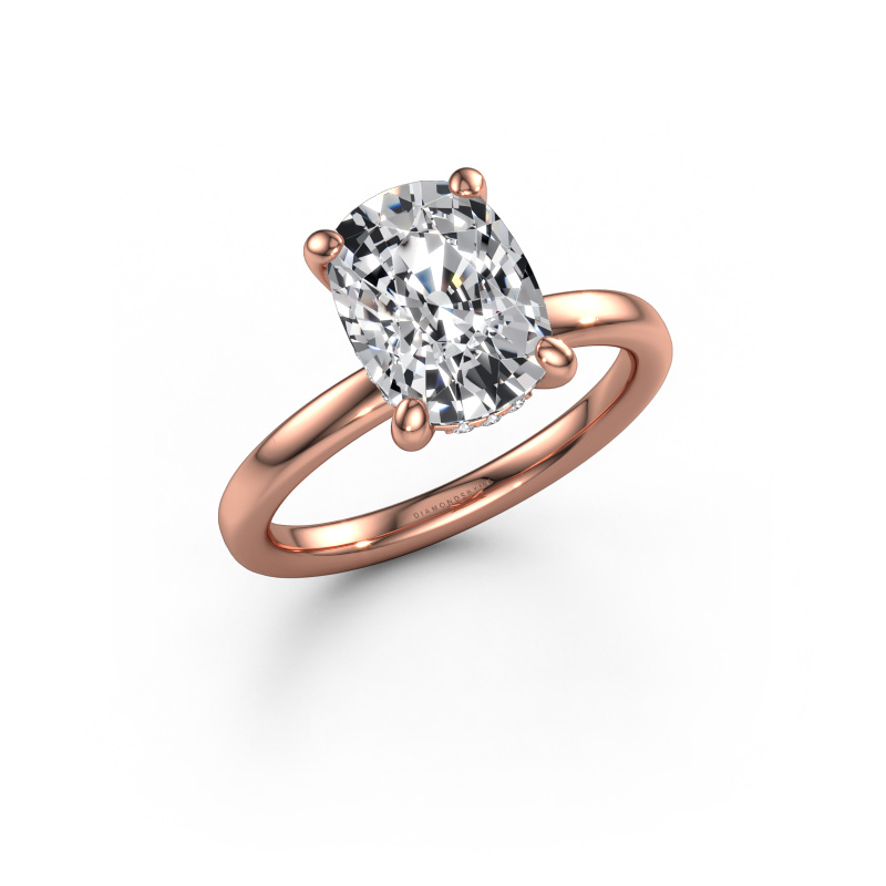 Image of Engagement ring Simone CSH 2 585 rose gold Lab-grown diamond 3.08 crt