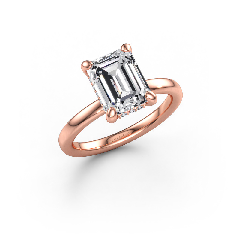 Bild av Förlovningsring Simone EME 2 585 roséguld Labbodlad diamant 2.607 crt