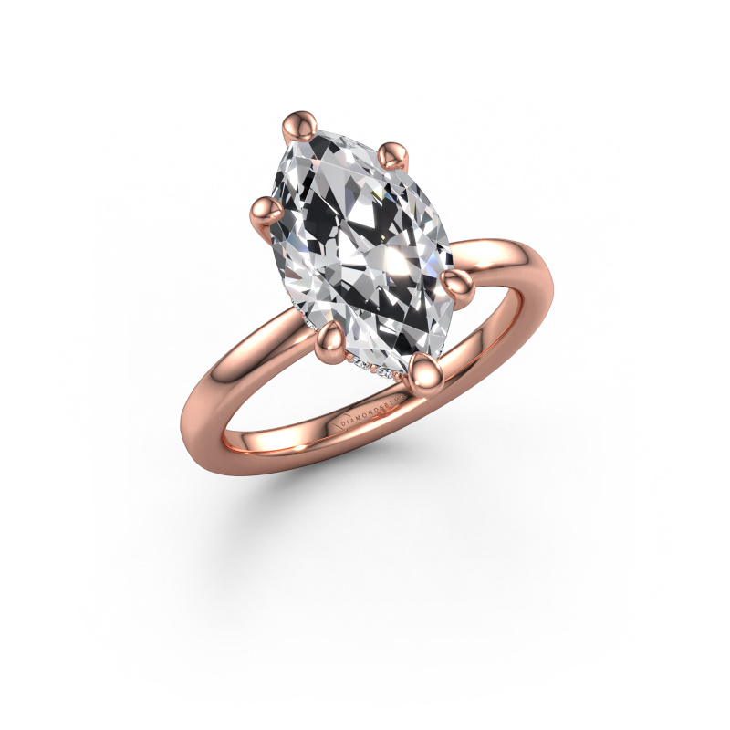 Image de Bague de fiançailles Simone MRQ 2 585 or rose Diamant synthétique 3.107 crt