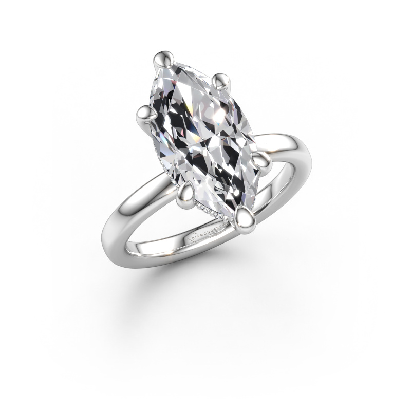 Image of Engagement ring Simone MRQ 2 585 white gold Lab-grown diamond 3.967 crt