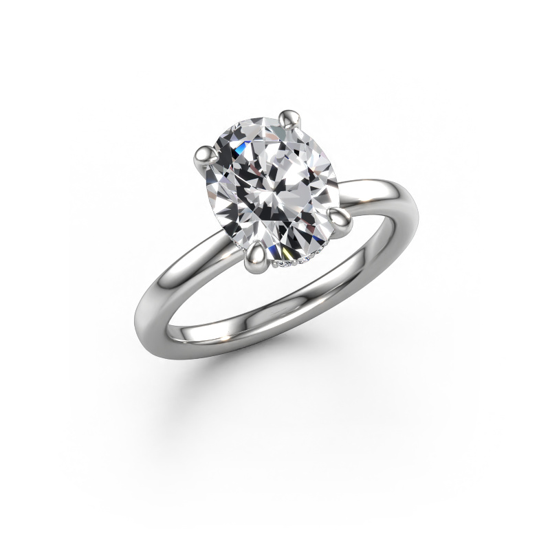 Afbeelding van Verlovingsring Simone OVL 2 950 platina Lab-grown diamant 2.794 crt