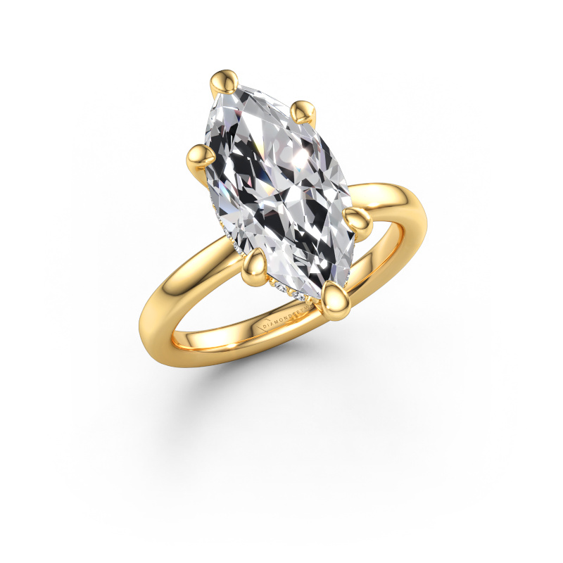 Image of Engagement ring Simone MRQ 2 585 gold Lab-grown diamond 3.967 crt