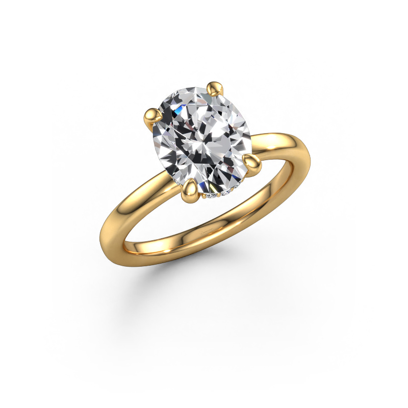 Image of Engagement ring Simone OVL 2 585 gold Lab grown diamond 2.794 crt