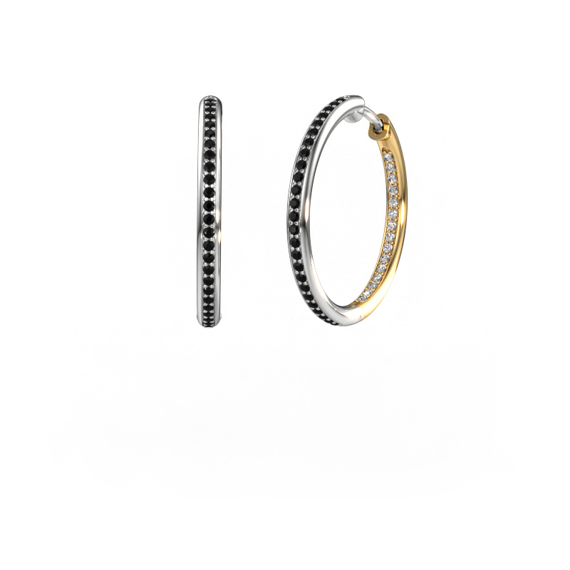 Bild von Creole Sina 20mm 585 Weißgold Schwarz Diamant 0.601 crt