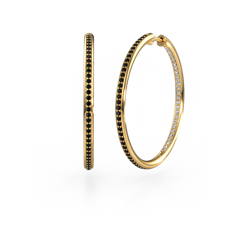 Bild von Creole Sina 30mm 585 Gold Schwarz Diamant 0.959 crt