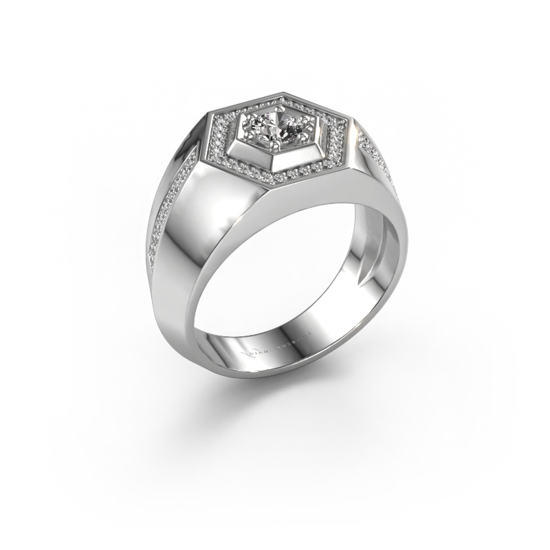 Image de Bague pour homme Sjoerd 585 or blanc Diamant 0.630 crt