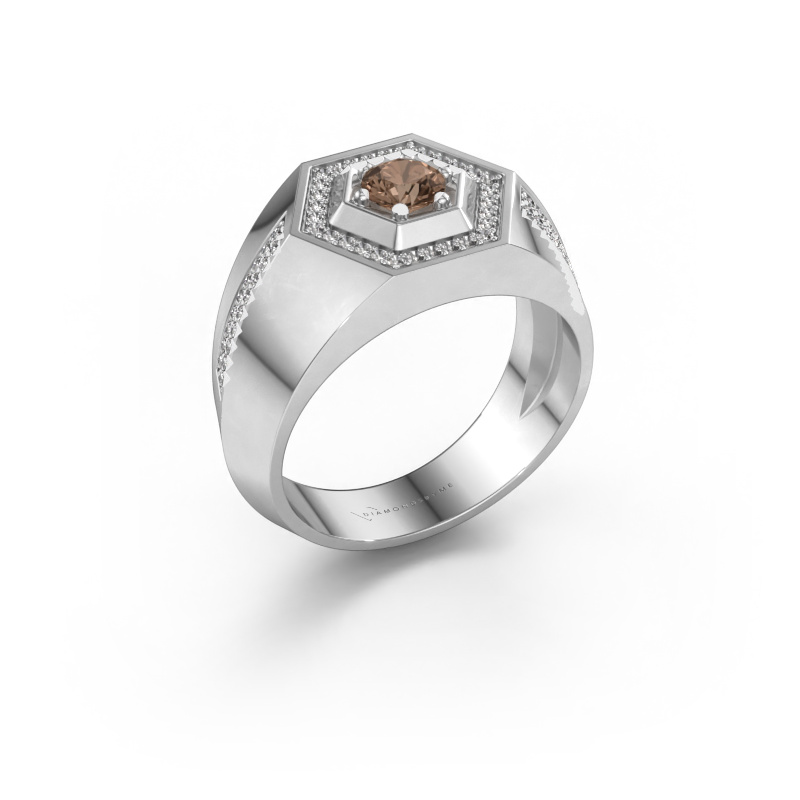 Image of Men's ring Sjoerd 950 platinum Brown diamond 0.73 crt