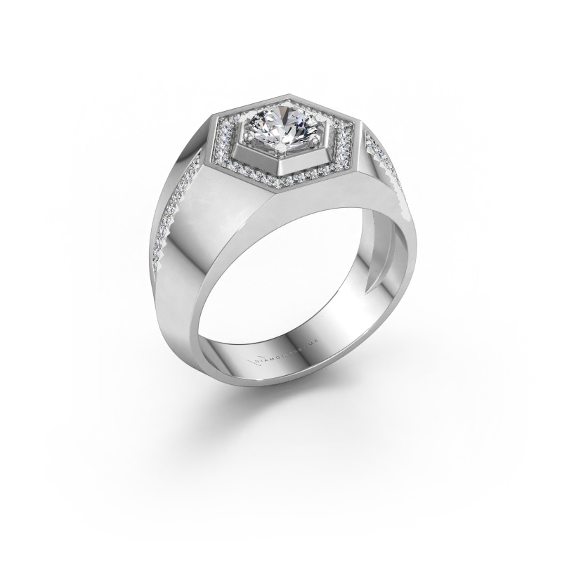 Image of Men's ring Sjoerd 585 white gold Diamond 0.930 crt