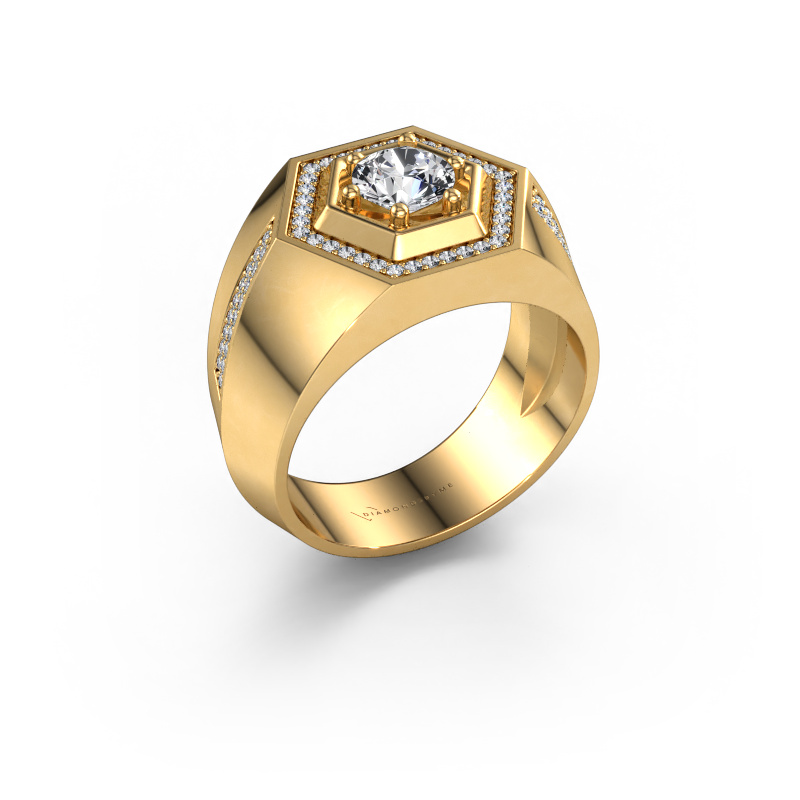 Image de Bague pour homme Sjoerd 585 or jaune Diamant synthétique 1.060 crt